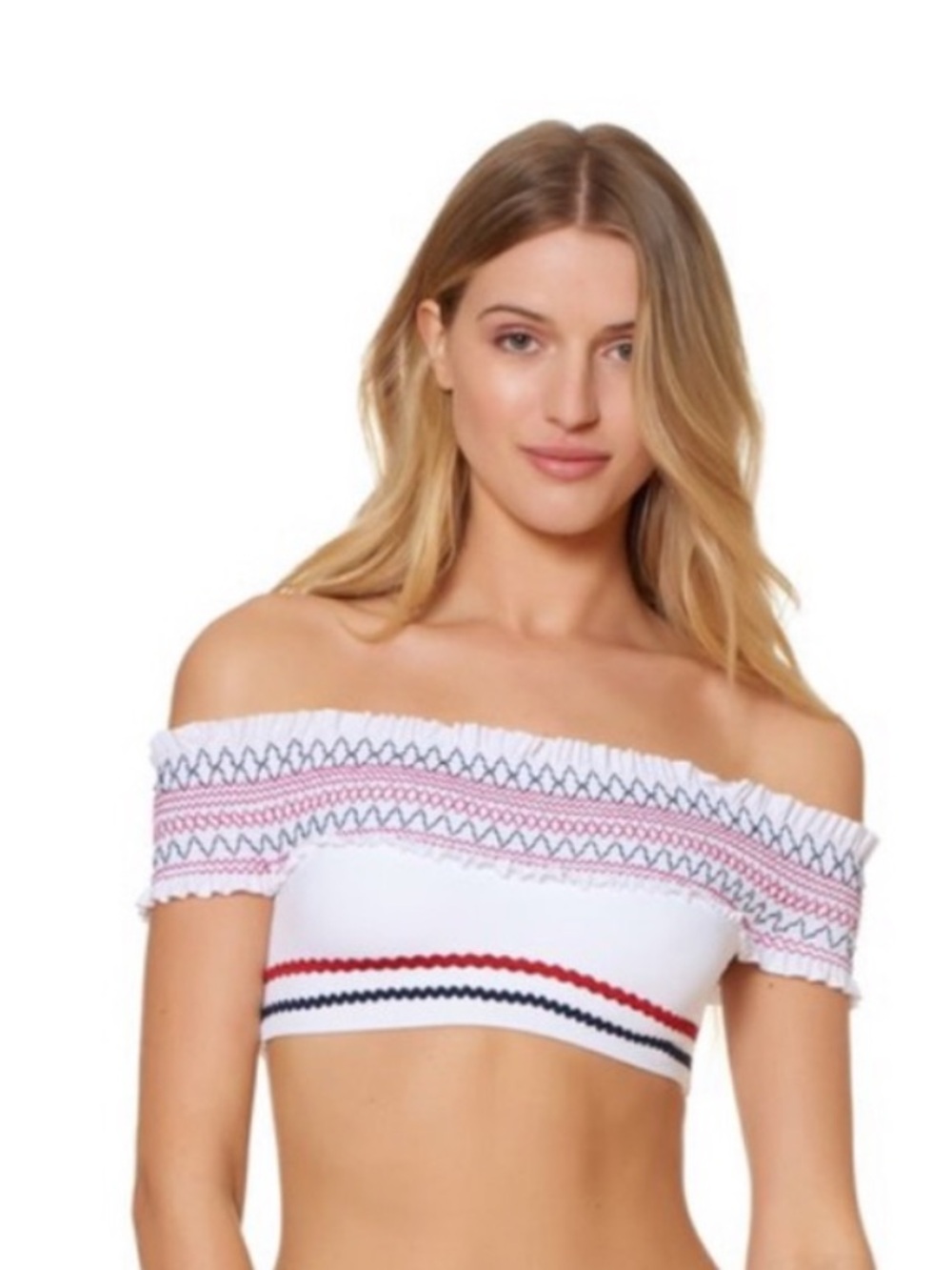 NWT Red Carter Ipanema crop bikini top white